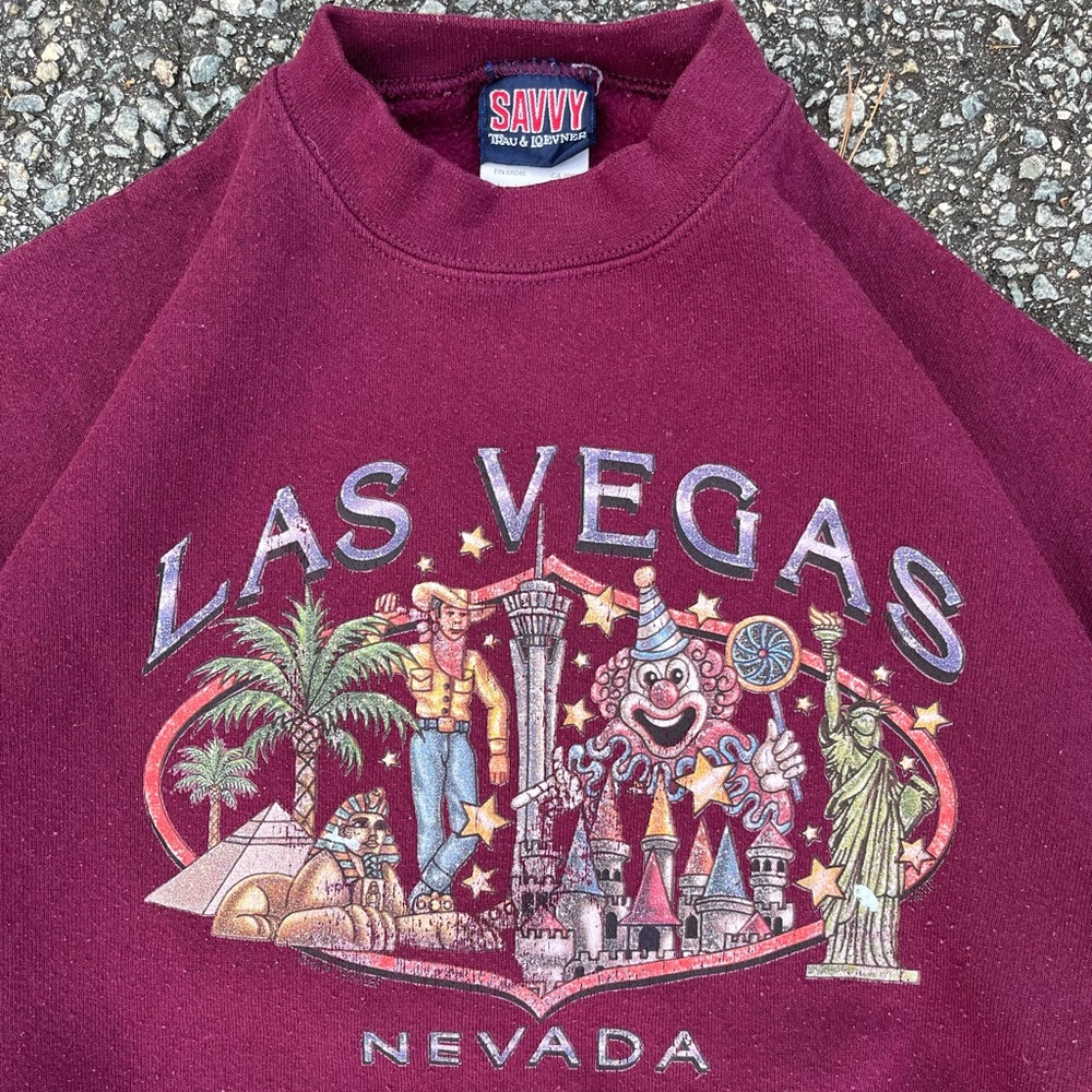 Las vegas graphic print crewneck
